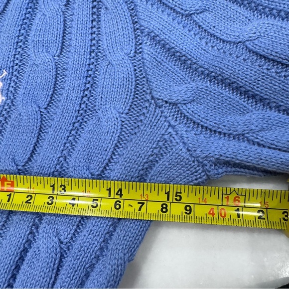 Polo Ralph Lauren UNISEX Kids Cable Knit Pullover Sweater Light Blue M 8-10 - Picture 4 of 8